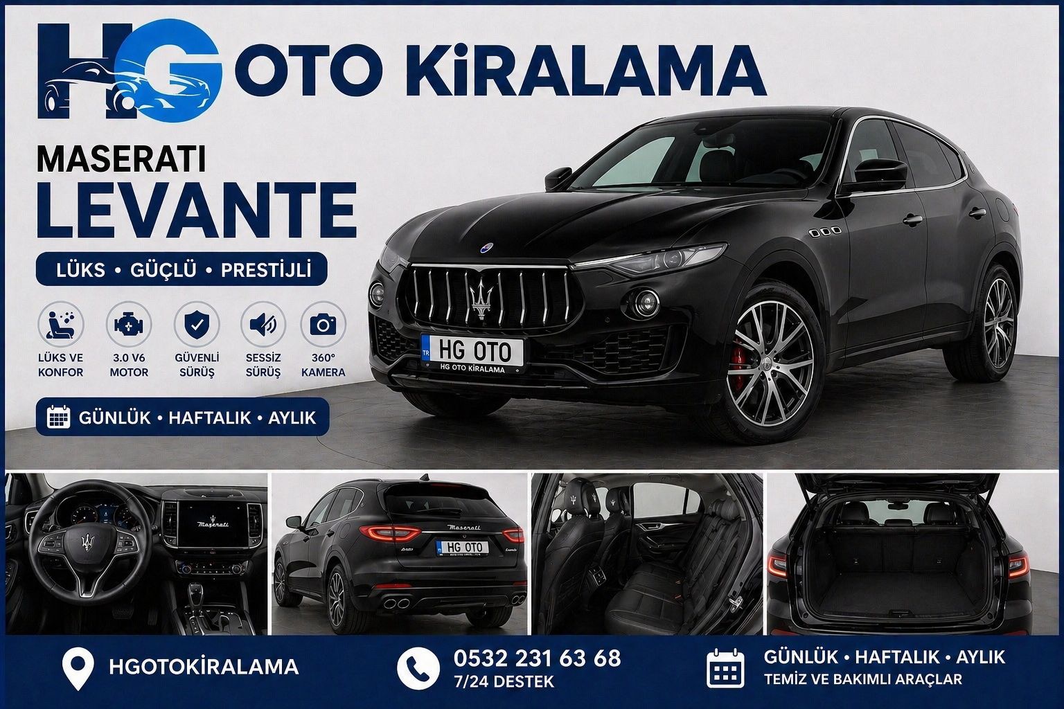 KİRALAMA ayrıcalığıyla Maserati Levante kiralama